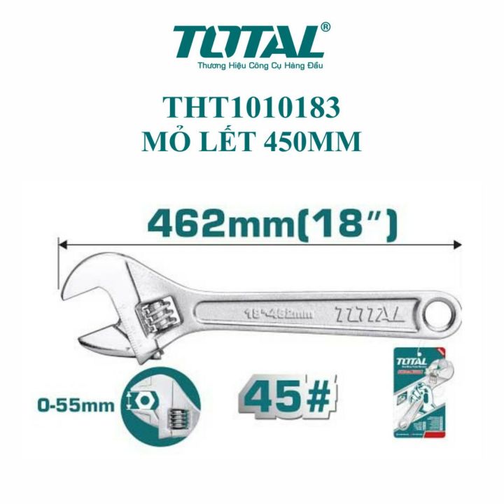 آچار فرانسه کروم سایز "18 توتال TOTAL-THT1010183