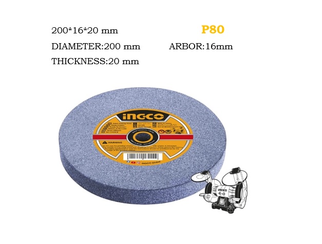 دیسک سمباده الماسه رومیزی P80 سایز 200MM اینکو INGCO-AGW2008017