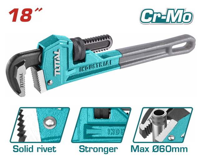 آچار لوله گیر شلاقی سایز "18 (450mm) توتال TOTAL-THT171186