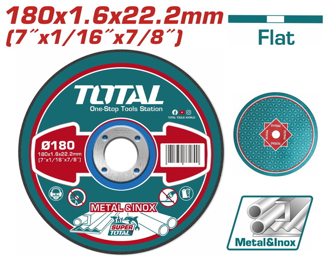 دیسک برش استیل بر 180*1.6 توتال TOTAL-TAC2161801