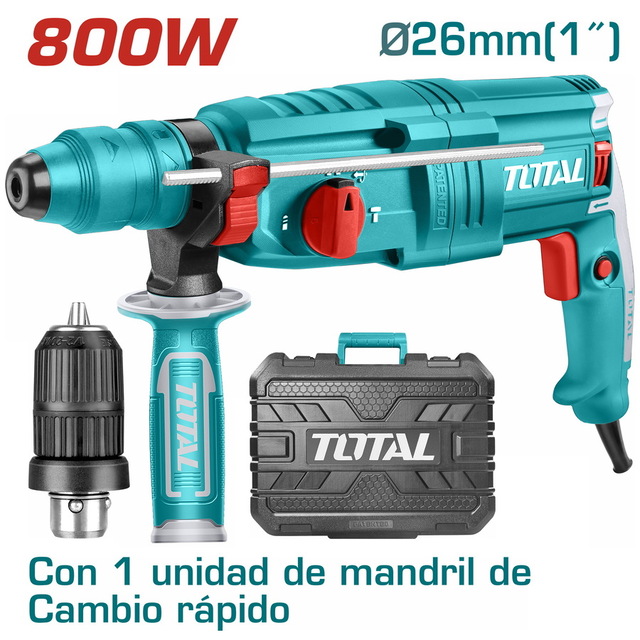 بتن کن سه کاره 3.85 کیلوگرم 2.5 ژول800 وات 26MM توتال TOTAL-TH308268-2