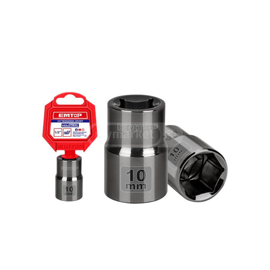 بکس تکی کوتاه 10MM درایو "1/2 امتاپ EMTOP-ESCT12101