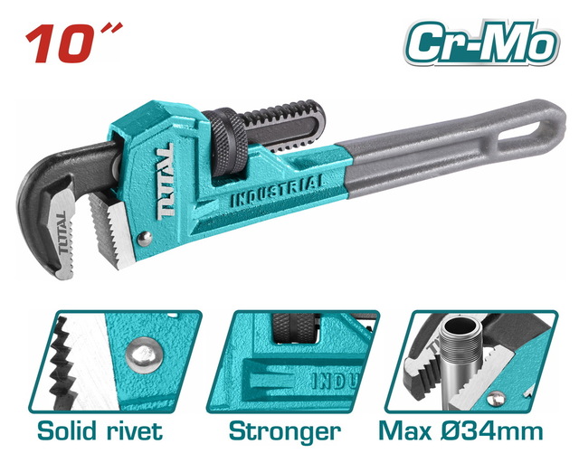 آچار لوله گیر شلاقی سایز "10 (250mm) توتال TOTAL-THT171006