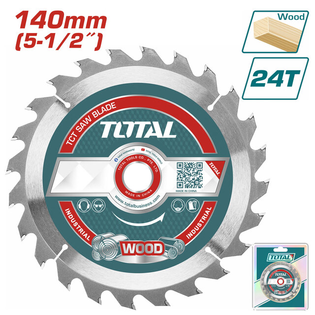 دیسک برش چوب صنعتی  140MM (24 دندانه) توتال TOTAL-TAC232241
