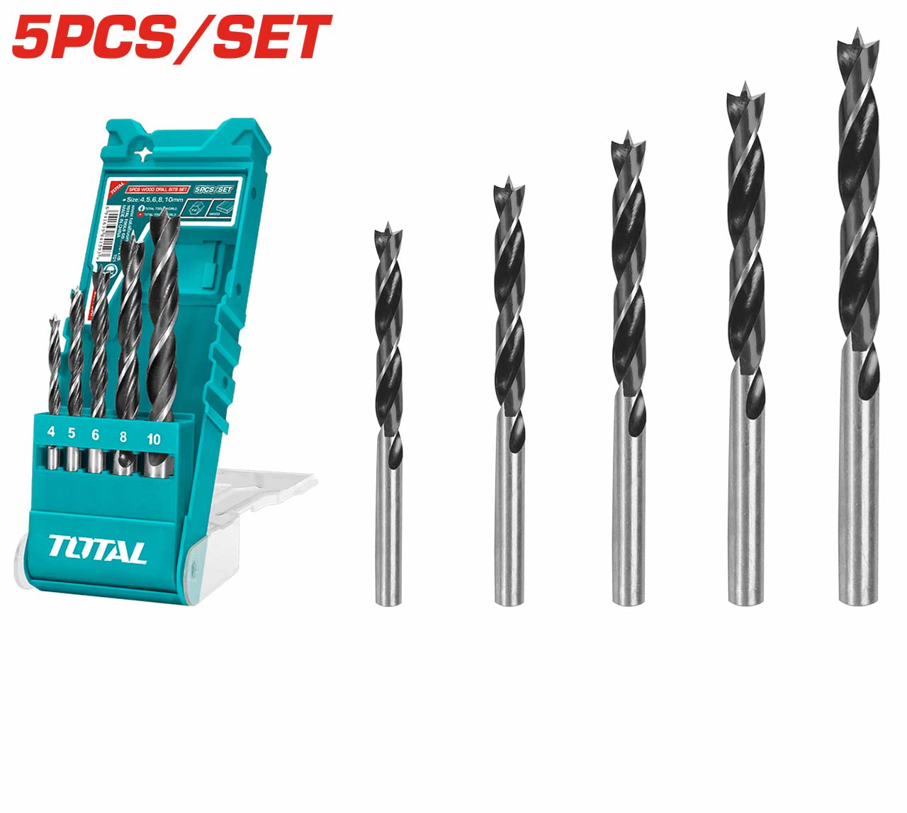 ست مته 5عددی چوب توتال TOTAL-TACSD7056