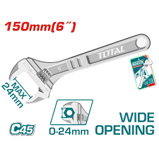 آچار فرانسه کروم سایز "6 توتال TOTAL-THT101063