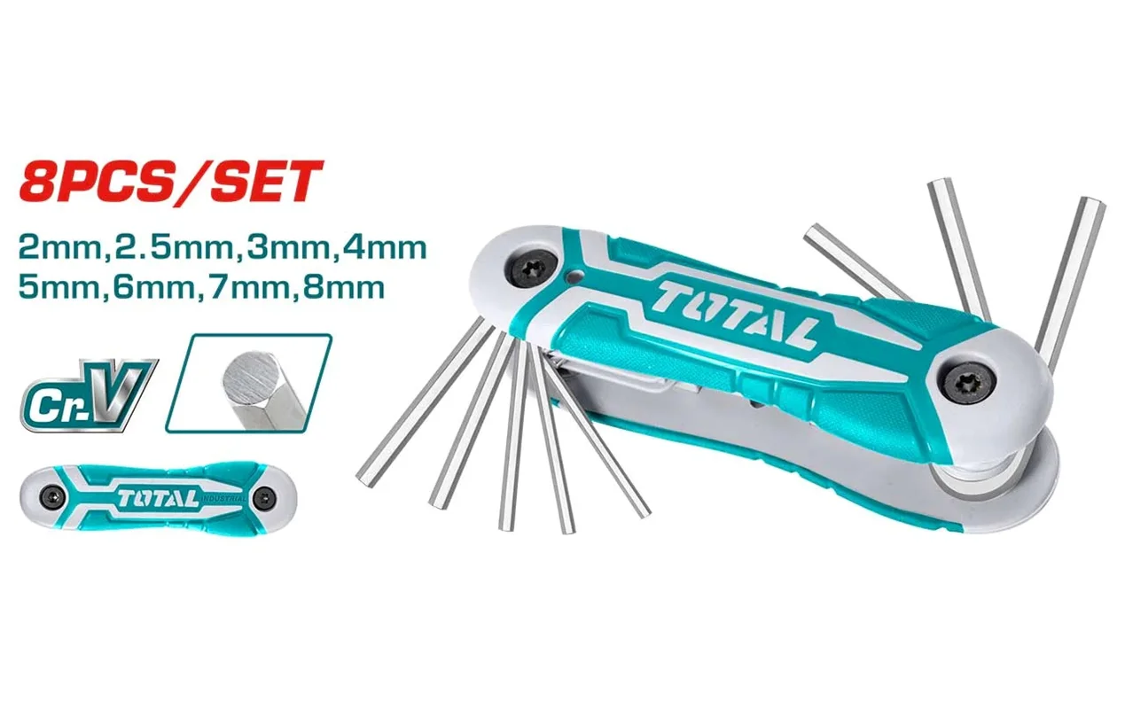 ست آلن چاقویی شش گوش 8 عددی توتال TOTAL-THT1061826
