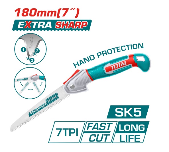 اره باغبانی صنعتی تاشو سایز "7 (180mm) توتال TOTAL-THFSW1806